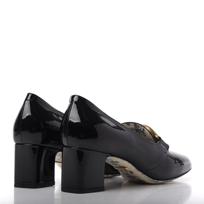 Gucci Vernice GG Victoire 55mm Loafer Pumps 38 Black 4 of 12