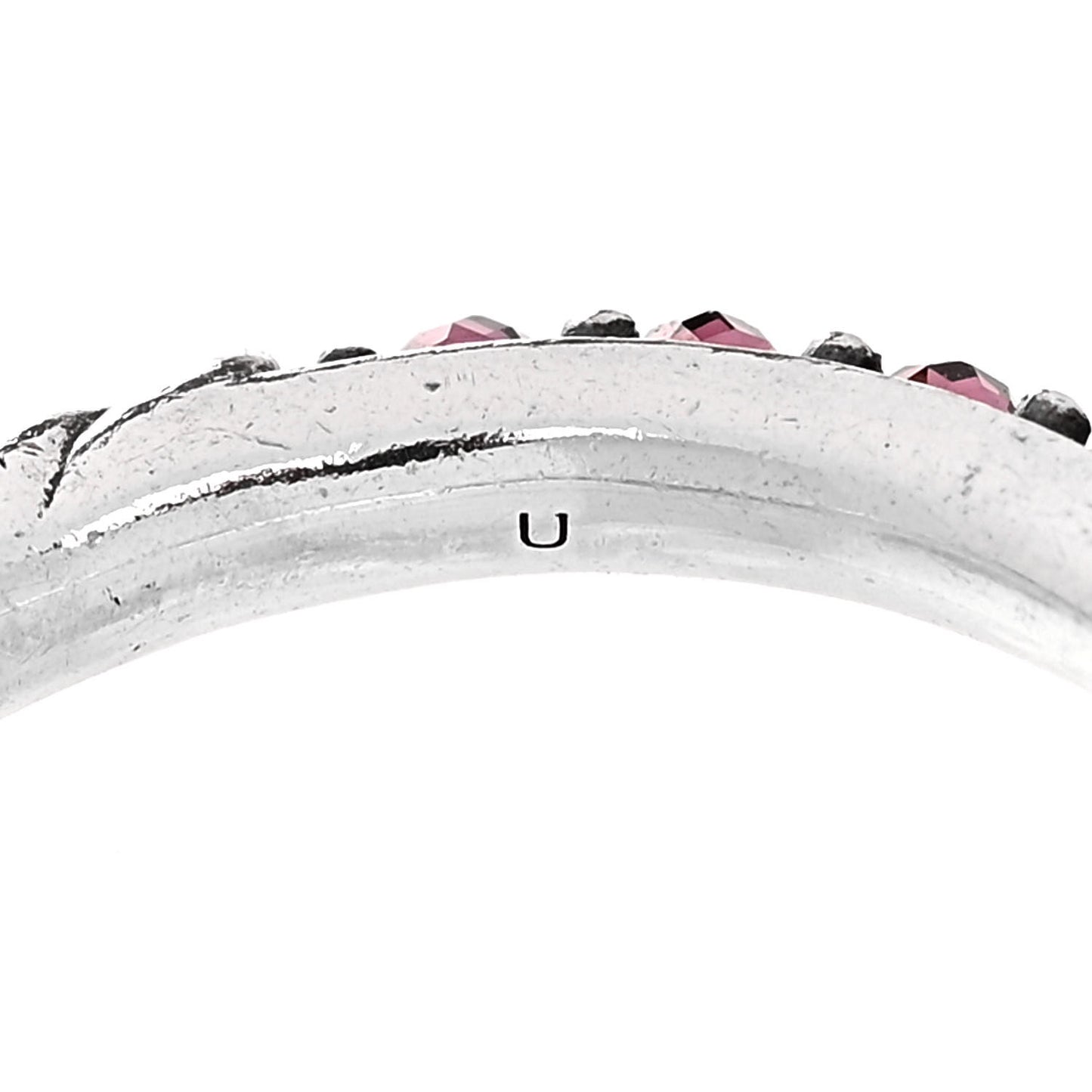 Sterling Silver Rhodolite Garnet Cable Berries Ring 52 6