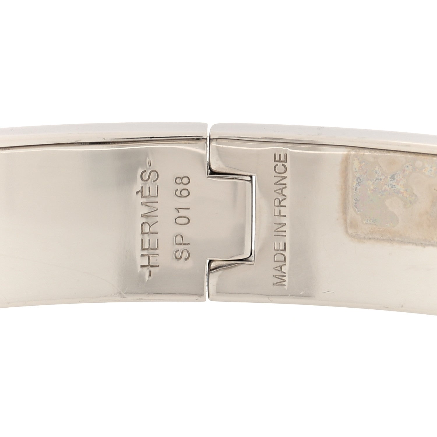 Hermes Enamel Printed Narrow The Three Graces Hinged Bracelet M Pink Delirium 4 of 5