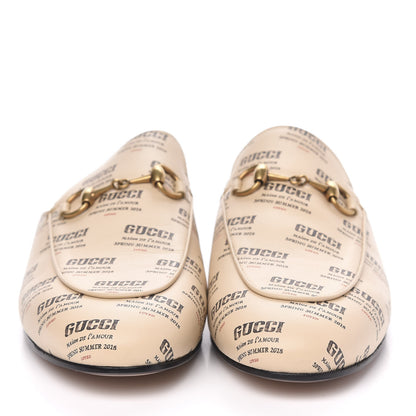 Gucci Calfskin Stamp Print Womens Princetown Slippers 37 Soy Black 2 of 9
