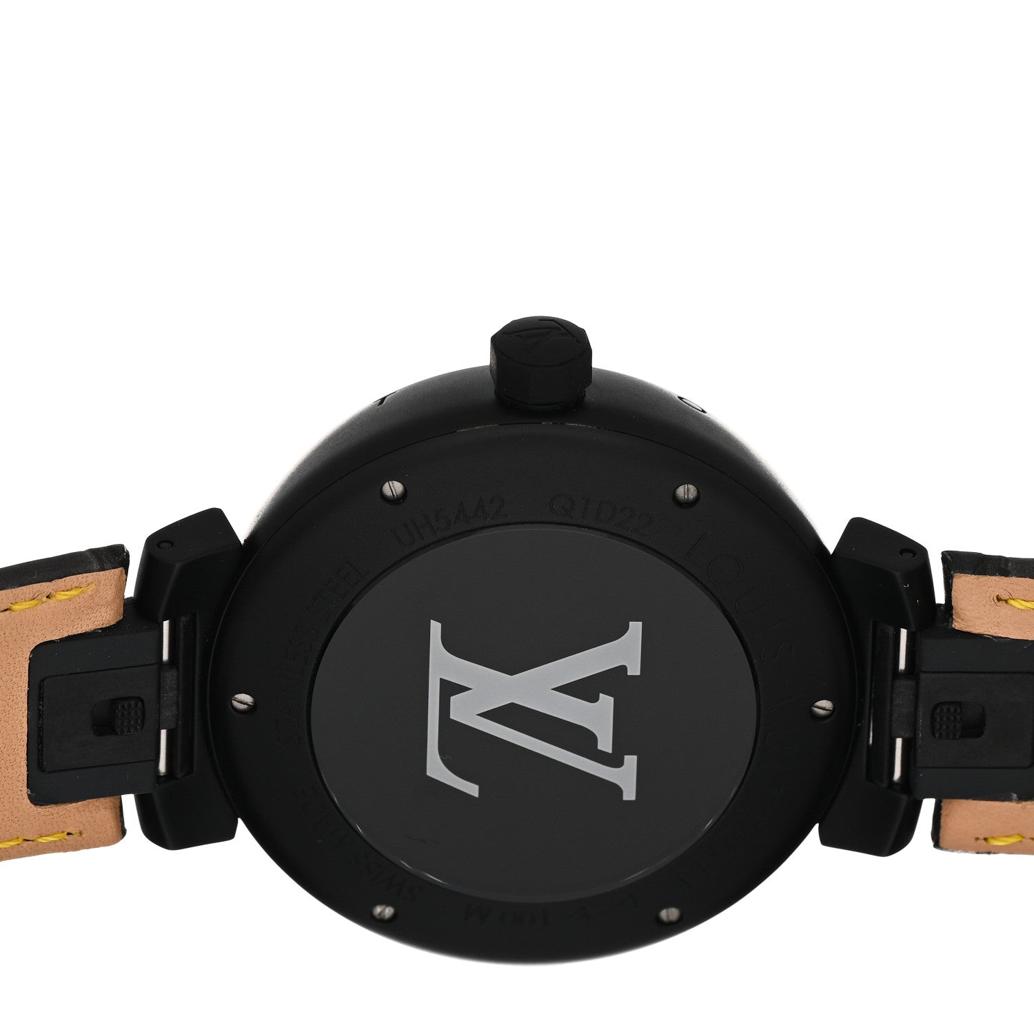 Louis Vuitton Stainless Steel Alligator 41mm Tambour Automatic Watch Black 4 of 5