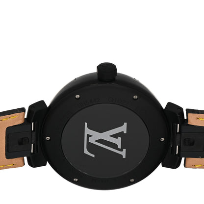 Louis Vuitton Stainless Steel Alligator 41mm Tambour Automatic Watch Black 4 of 5