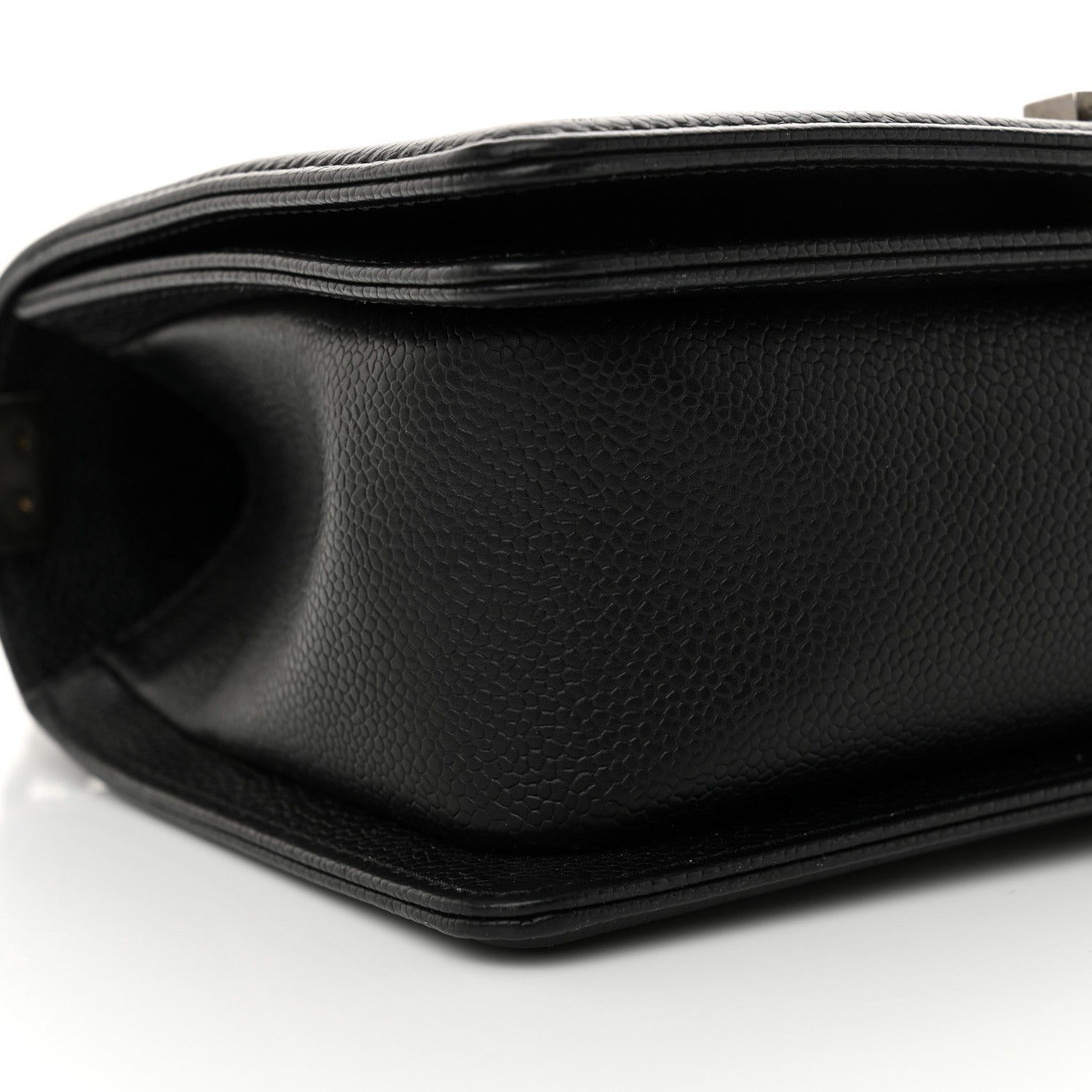 Chanel Caviar Chevron Quilted Medium Boy Flap Black 10 of 12