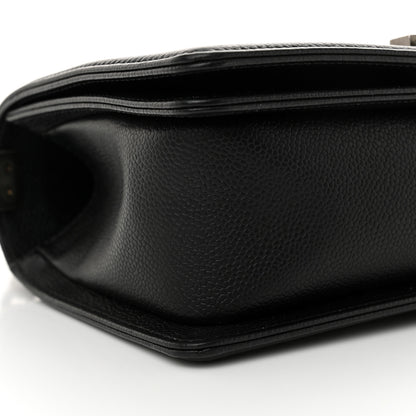 Chanel Caviar Chevron Quilted Medium Boy Flap Black 10 of 12