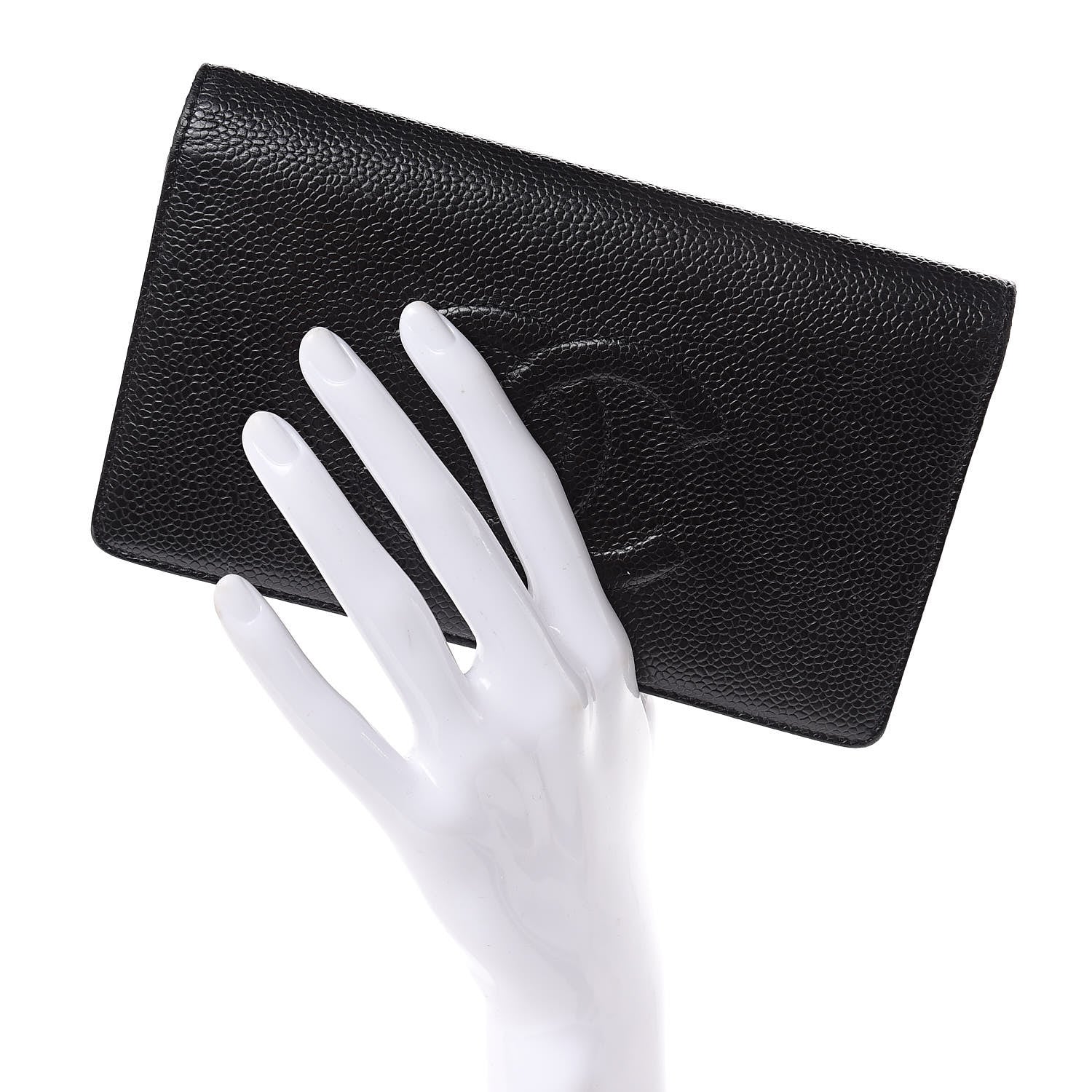 Chanel Caviar Timeless CC Yen Wallet Black 2 of 13