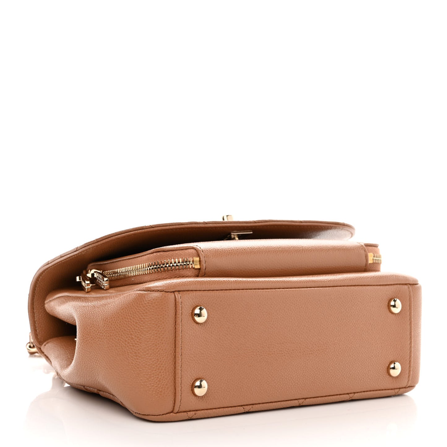 Caviar Quilted Medium Business Affinity Flap Brown