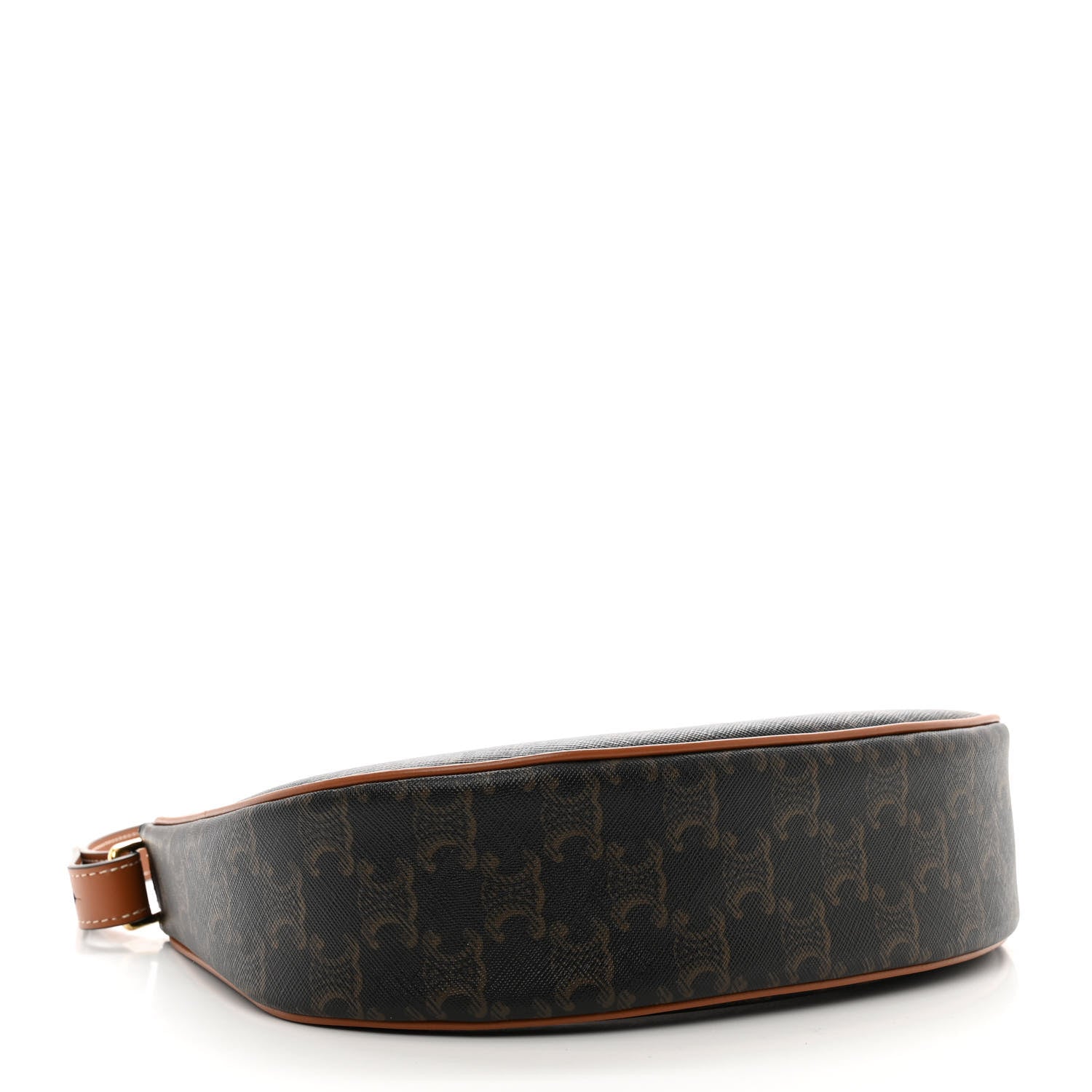 Celine Triomphe Canvas Calfskin Ava Shoulder Bag Tan 4 of 11
