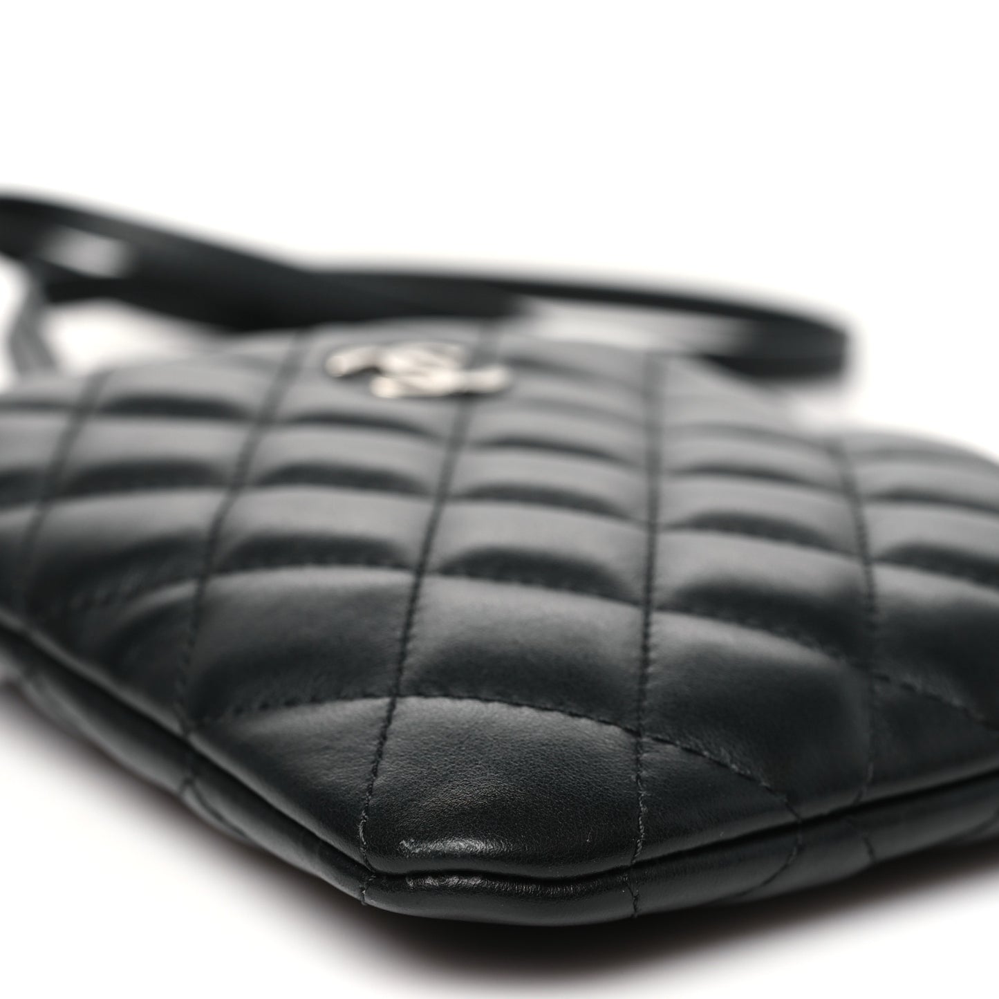 Lambskin Quilted Crossbody Bag Black