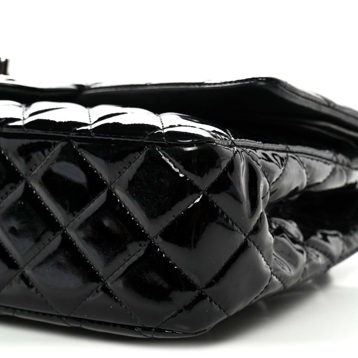 Chanel Patent Quilted Medium Double Flap Black 10 of 14