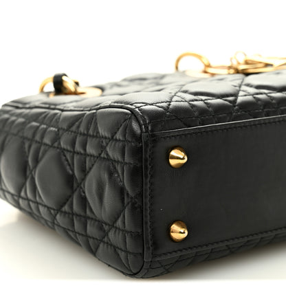 Christian Dior Lambskin Cannage Small Jeweled Lady Dior Black 9 of 10