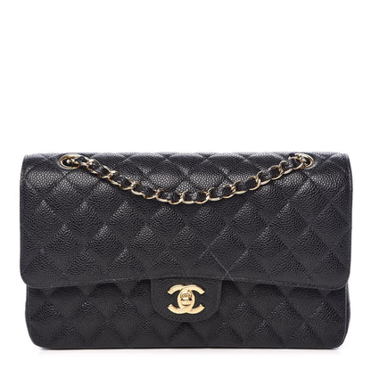 Chanel Caviar Quilted Medium Double Flap Black 1 of 12