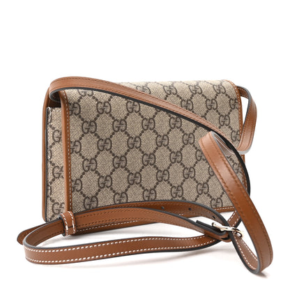 Gucci GG Emblem Monogram Wallet With Strap Beige Brown 3 of 10