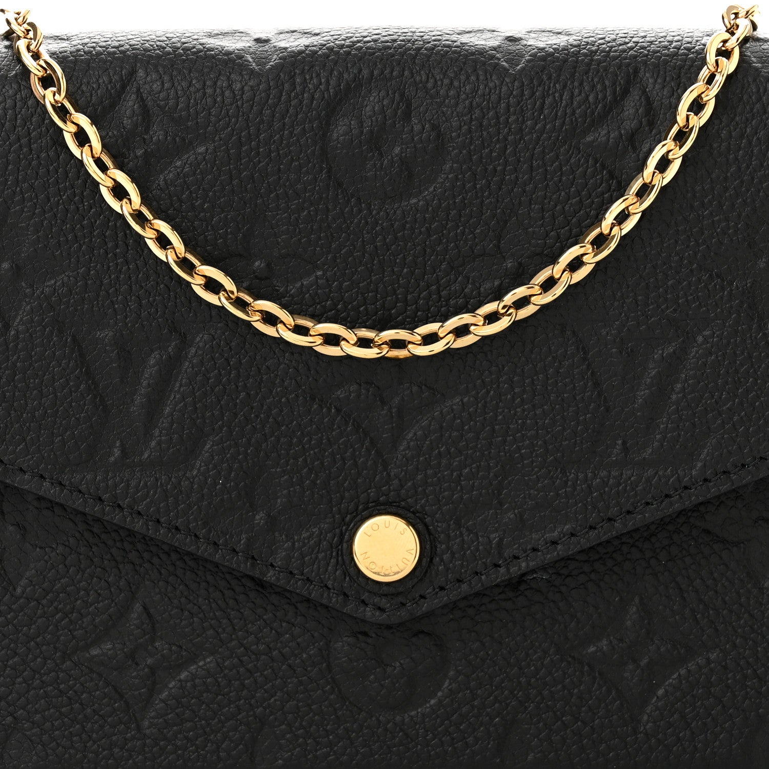 Louis Vuitton Empreinte Pochette Felicie Chain Wallet Black 7 of 11