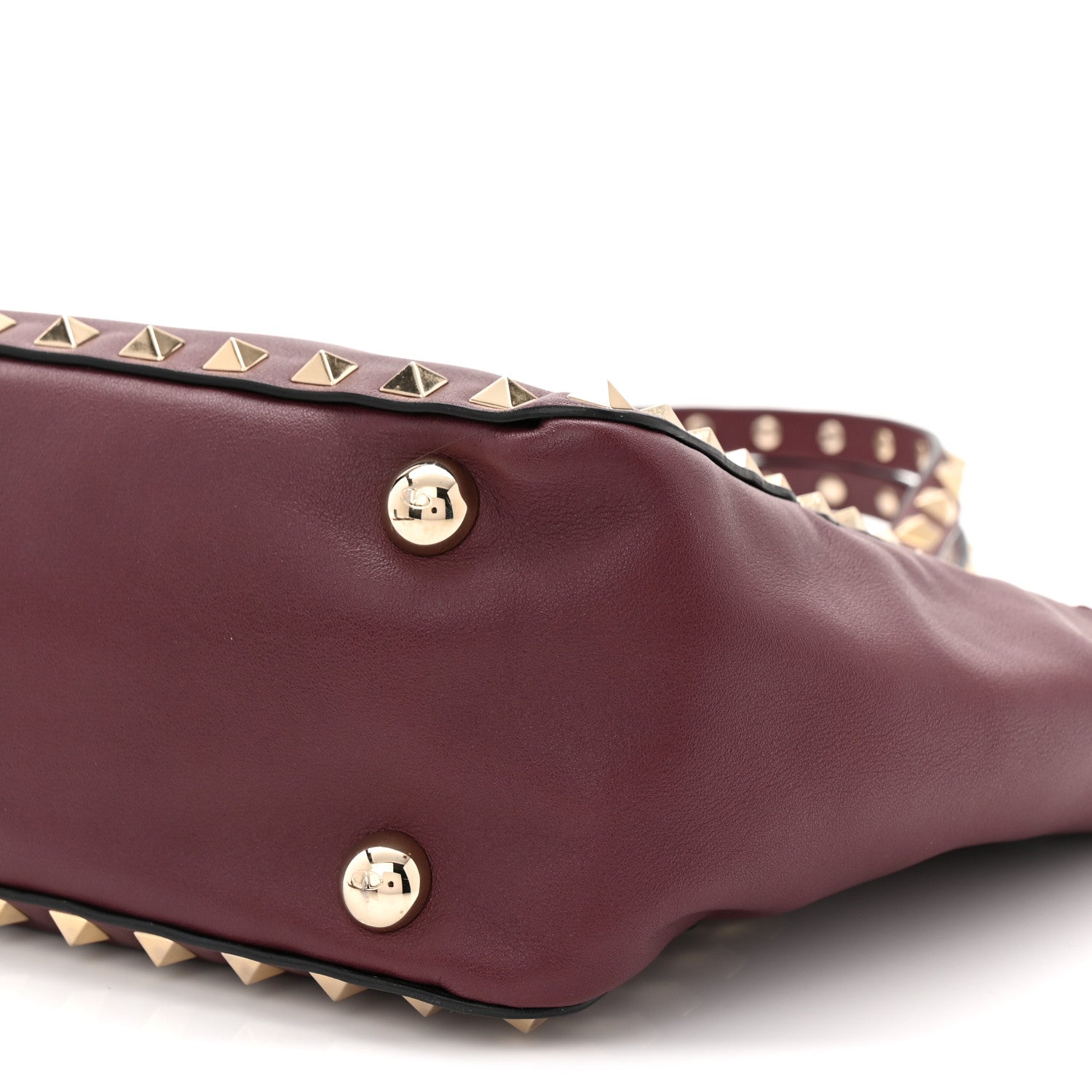 Valentino Garavani Vitello Mini Rockstud Tote Rubin 9 of 9