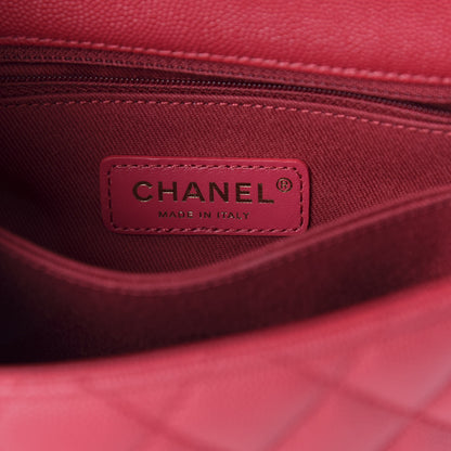 Chanel Caviar Quilted Mini Coco Handle Flap Dark Pink 7 of 9
