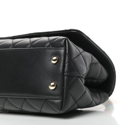 Chanel Goatskin Quilted Rainbow Extra Mini Coco Handle Flap Black 9 of 10