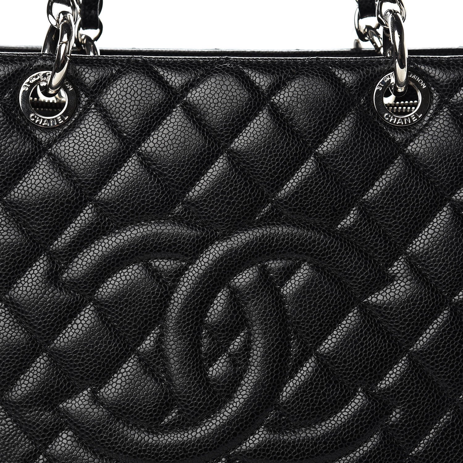 Chanel Caviar Quilted Grand Shopping Tote GST Black 8 of 12