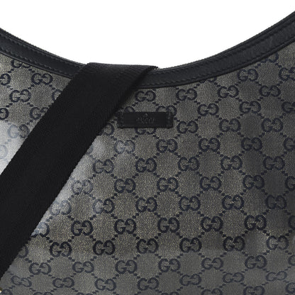 Gucci Crystal Monogram Medium Half Moon Hobo Black 10 of 10