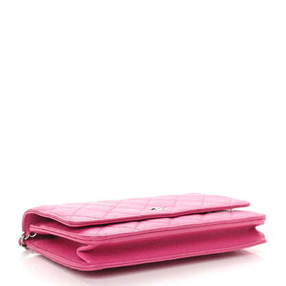 Chanel Caviar Quilted Wallet on Chain WOC Pink 4 of 10