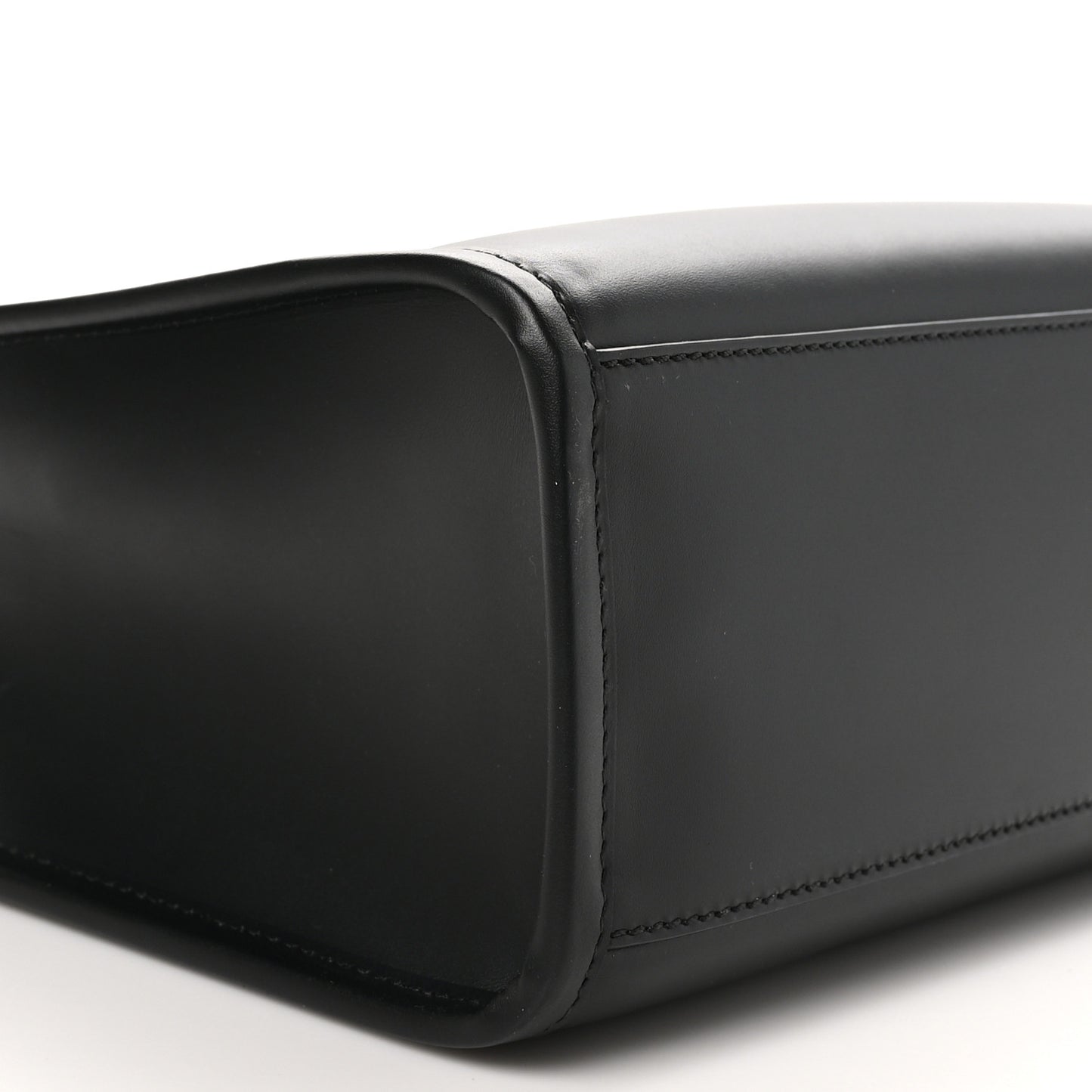 Vitello King Plexiglass Logo Embossed Small Fendi Sunshine Shopper Tote Black