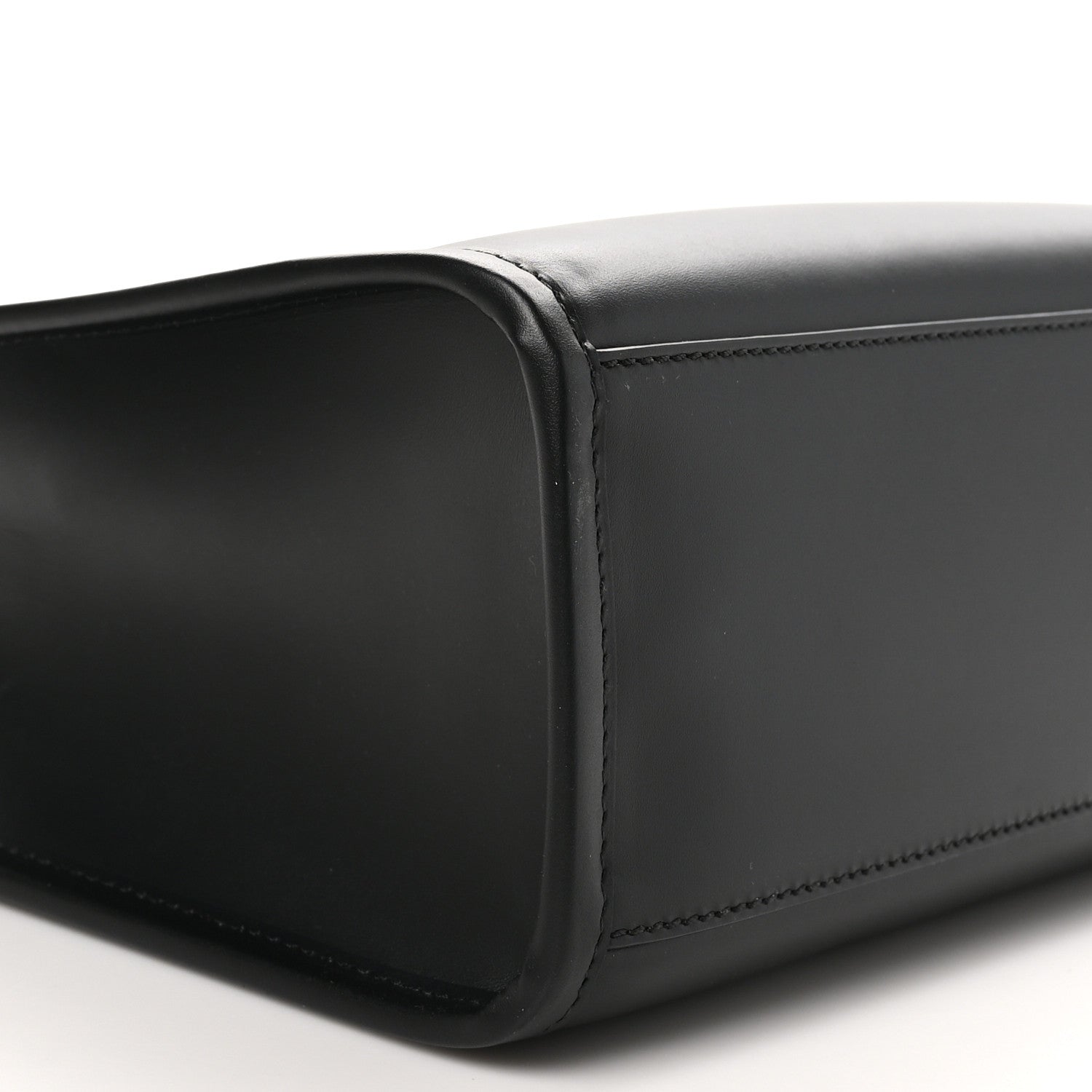 Fendi Vitello King Plexiglass Logo Embossed Small Fendi Sunshine Shopper Tote Black 8 of 9