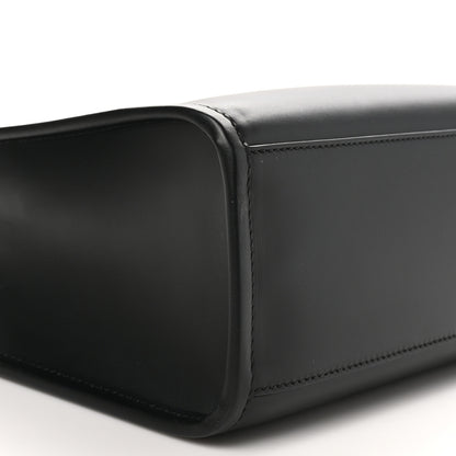 Fendi Vitello King Plexiglass Logo Embossed Small Fendi Sunshine Shopper Tote Black 8 of 9