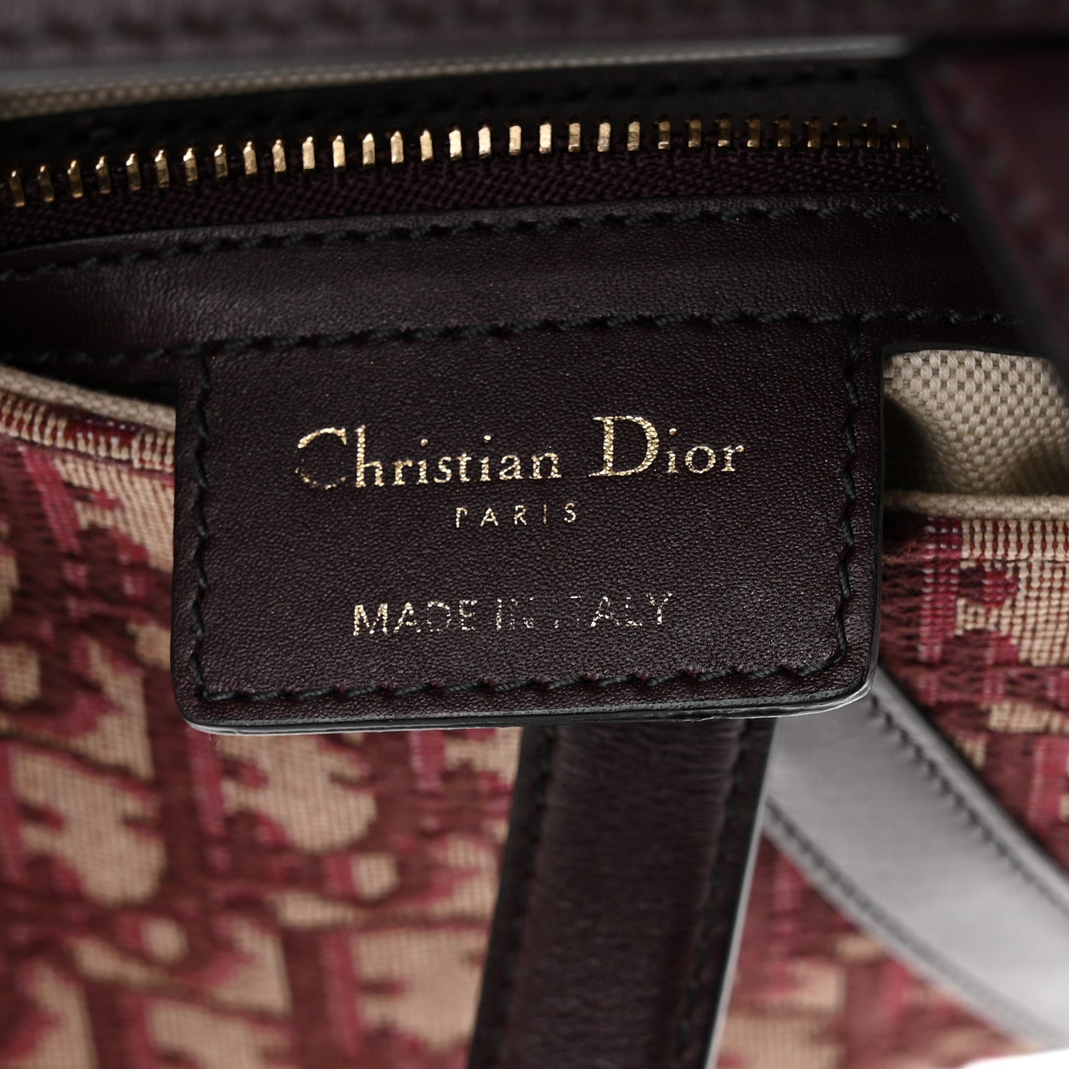 Christian Dior Oblique Saddle Bag Burgundy 6 of 11