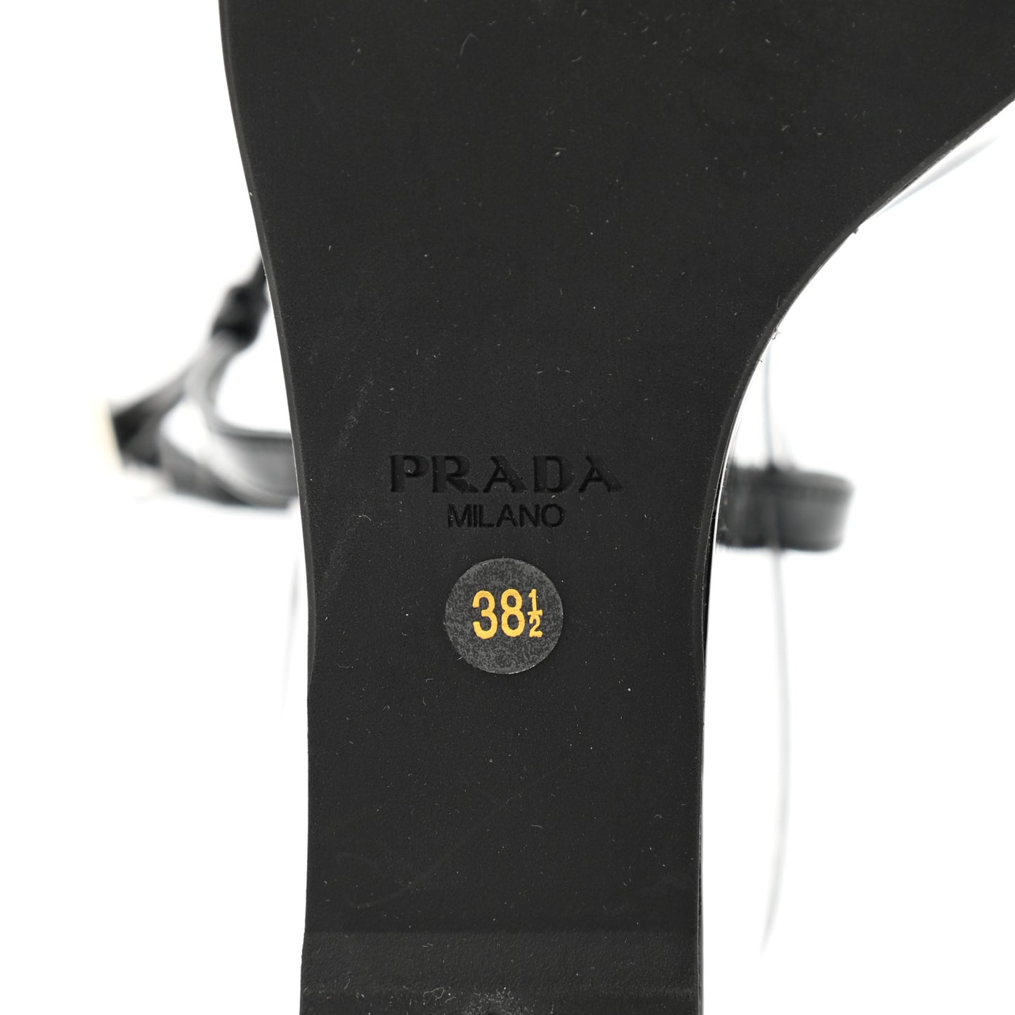 Patent T-Strap Wedge Sandals 38.5 Black