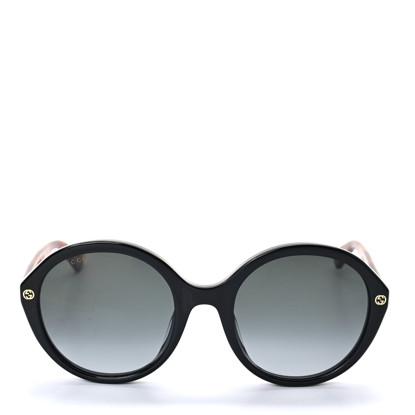 Acetate Round Sunglasses GG0023S Black Tortoise
