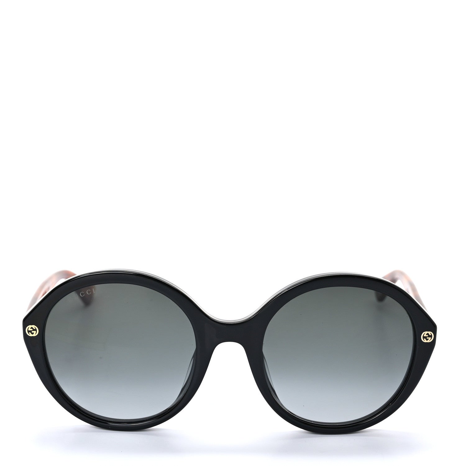 Gucci Acetate Round Sunglasses GG0023S Black Tortoise 2 of 8