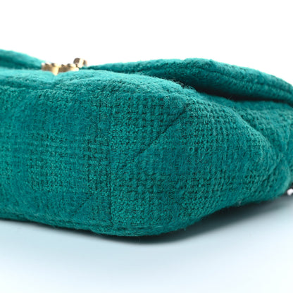 Chanel Tweed Quilted Medium Chanel 19 Flap Green 10 of 10