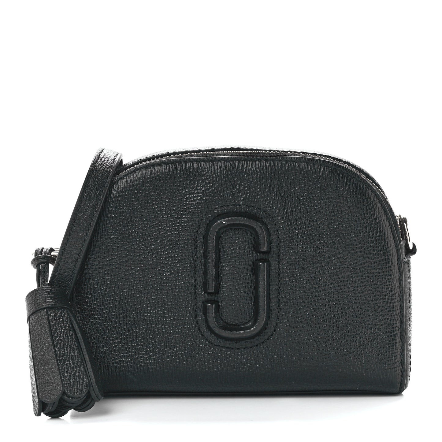 Calfskin Shutter Camera Crossbody Bag Black