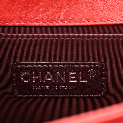 Chanel Crumpled Lambskin Small Studded Boy Flap Red 6 of 10