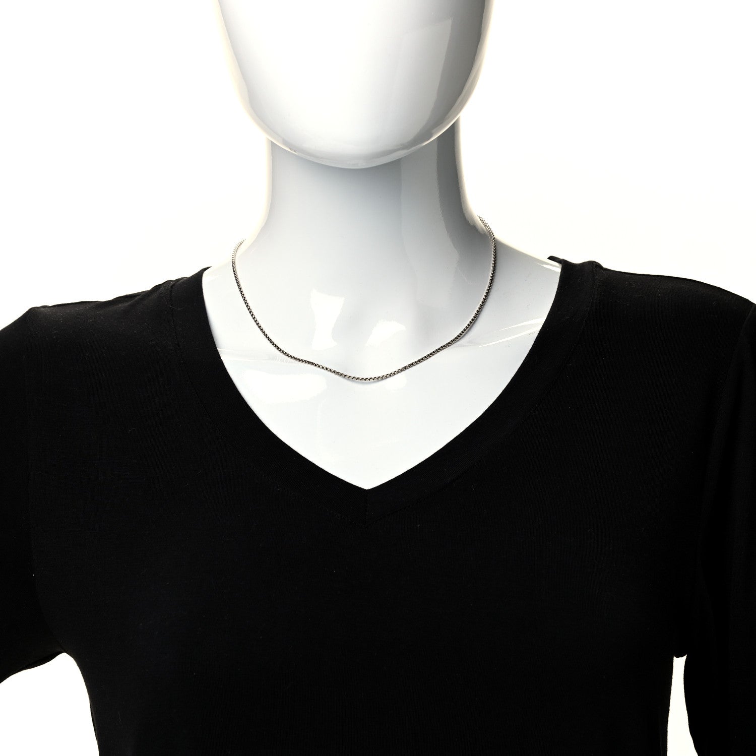 David Yurman Sterling Silver 1.7mm Baby Box Chain Necklace 18" 2 of 5