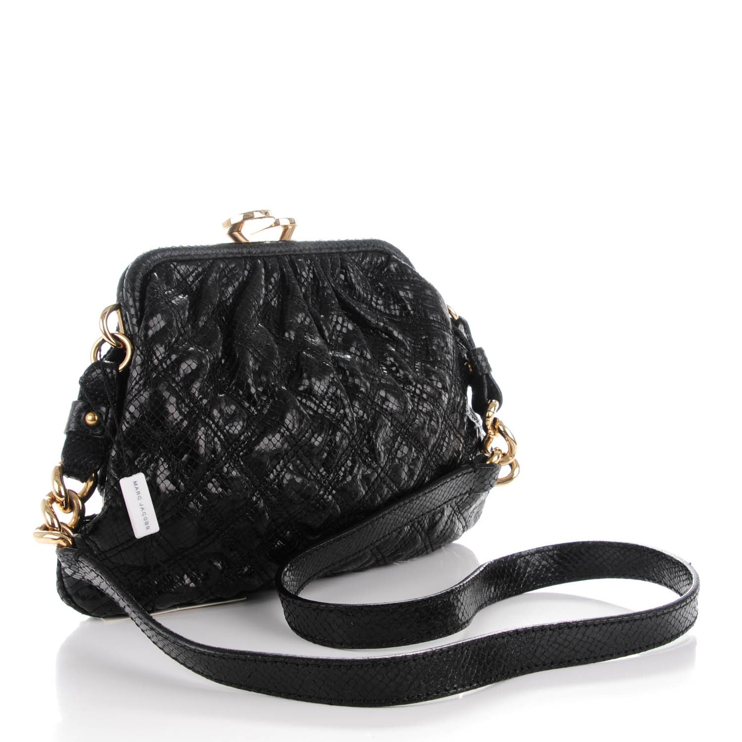 Marc Jacobs Python Embossed Little Stardust Stam Black 3 of 7