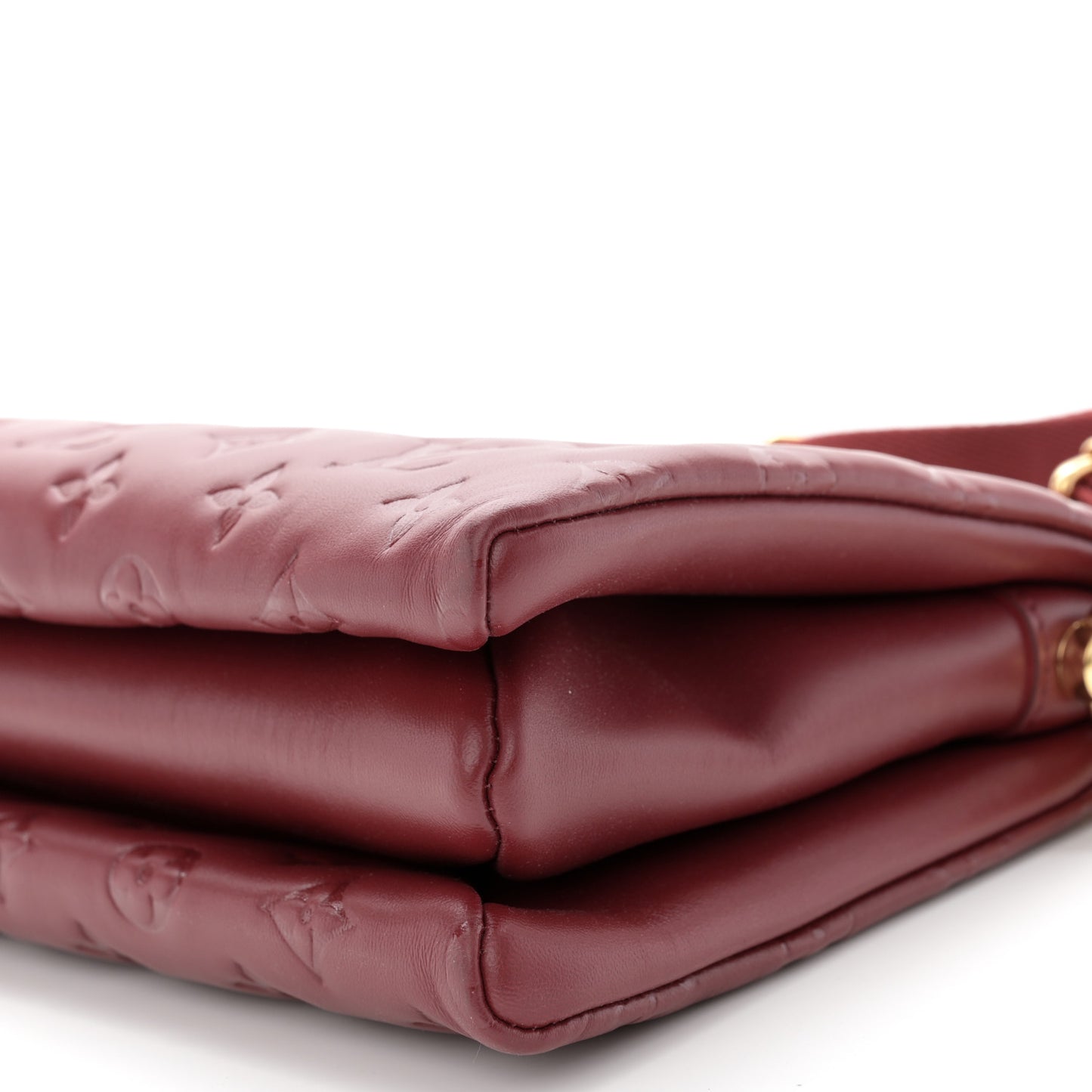 Lambskin Embossed Monogram Coussin PM Wine
