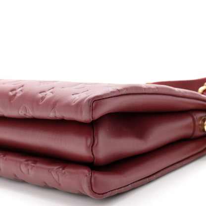Louis Vuitton Lambskin Embossed Monogram Coussin PM Wine 10 of 10