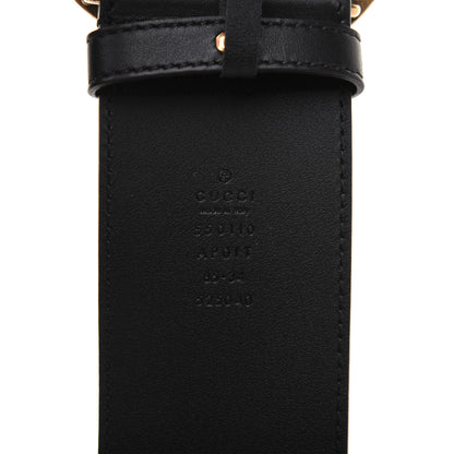 Gucci Calfskin Crystal Double G 55mm Belt 85 34 Black 3 of 9