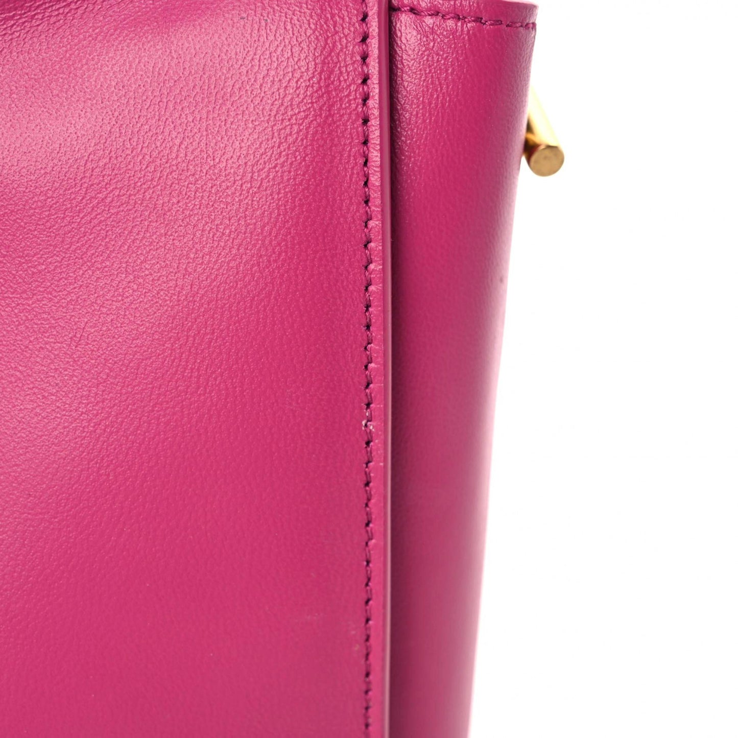 Smooth Calfskin Suede Medium Reversible Monogram Kate Satchel Rose Rubis