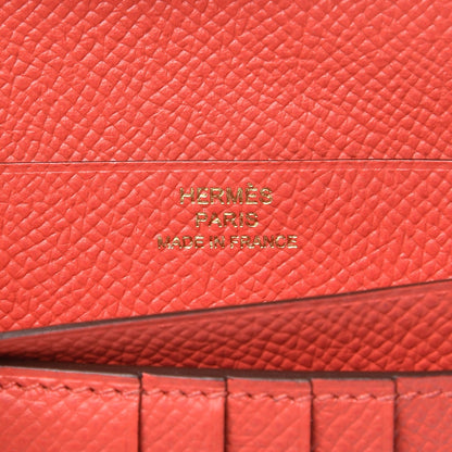 Hermes Epsom Bearn Compact Wallet Rose Jaipur 6 of 9