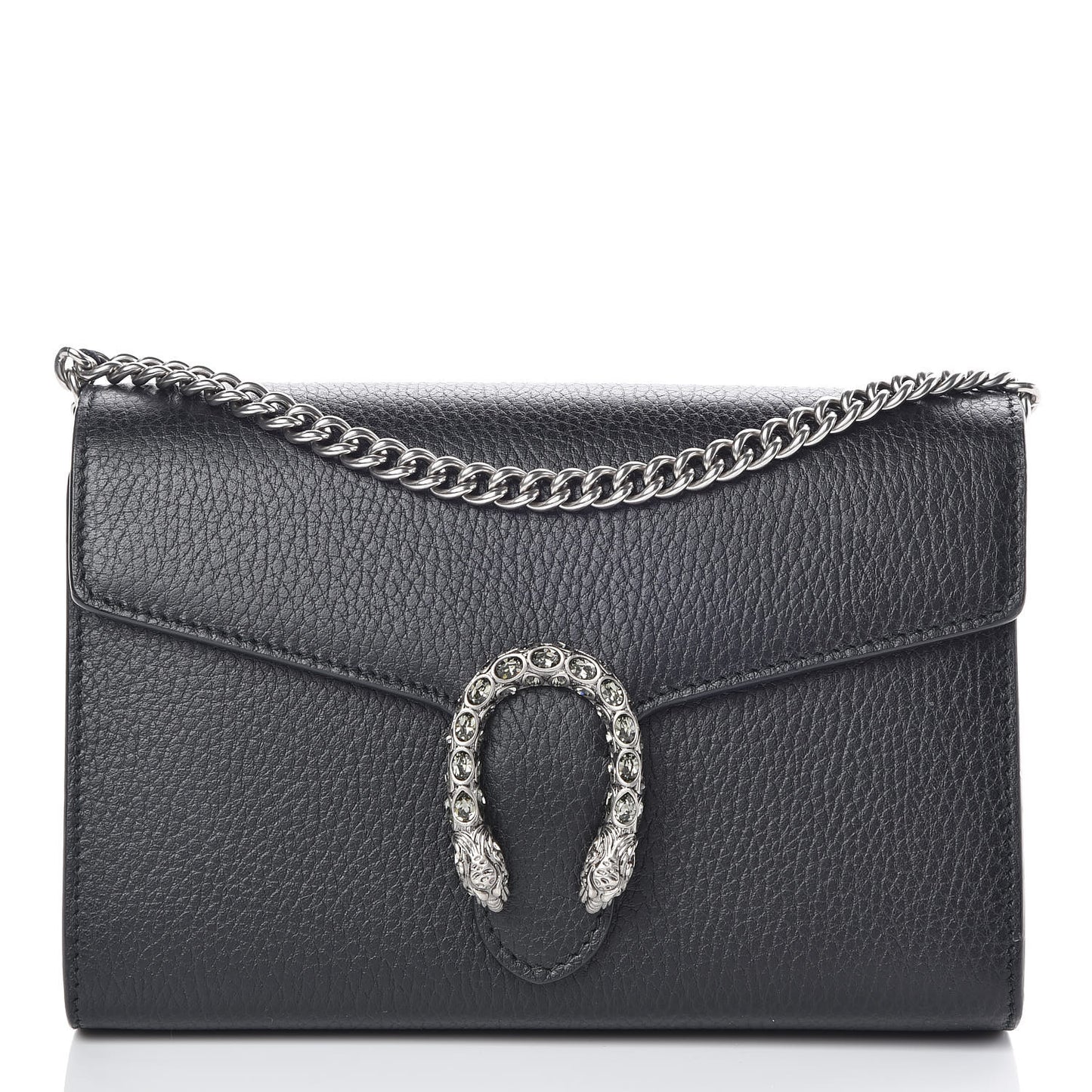 Calfskin Mini Dionysus Chain Wallet Black