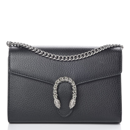 Gucci Calfskin Mini Dionysus Chain Wallet Black 1 of 11