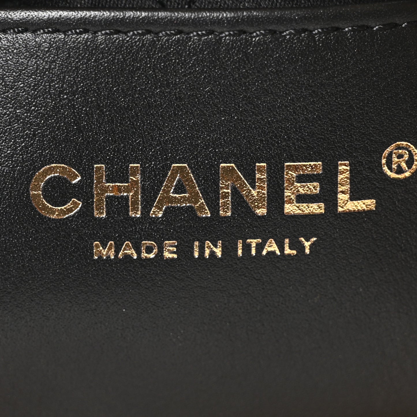Metallic Calfskin Macrame Mini Chanel 22 Gold