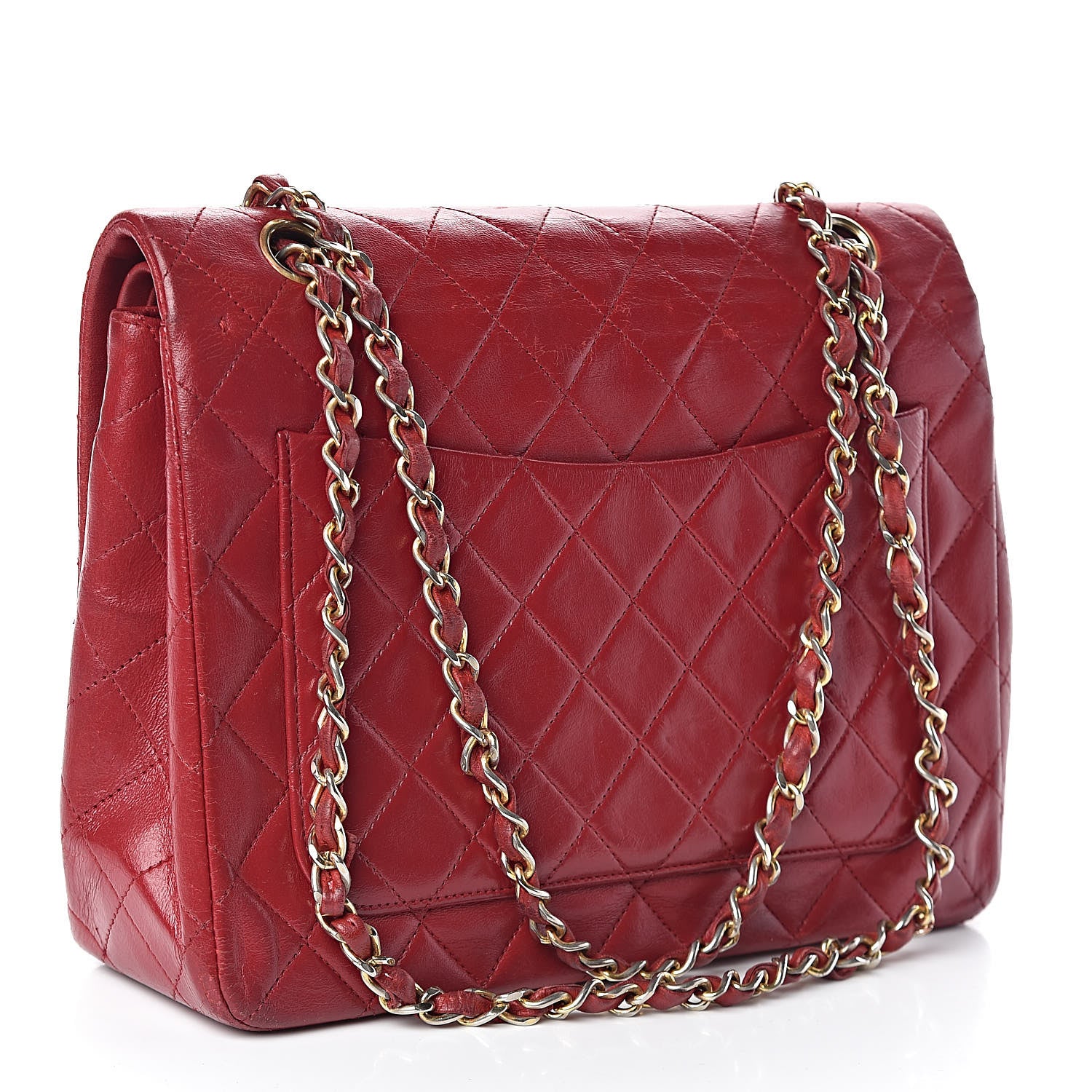 Chanel Lambskin Quilted Medium Double Flap Red 3 of 13