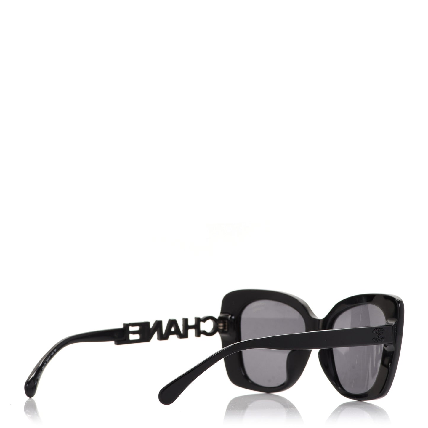Acetate Strass Polarized Square Sunglasses 5422-B Black
