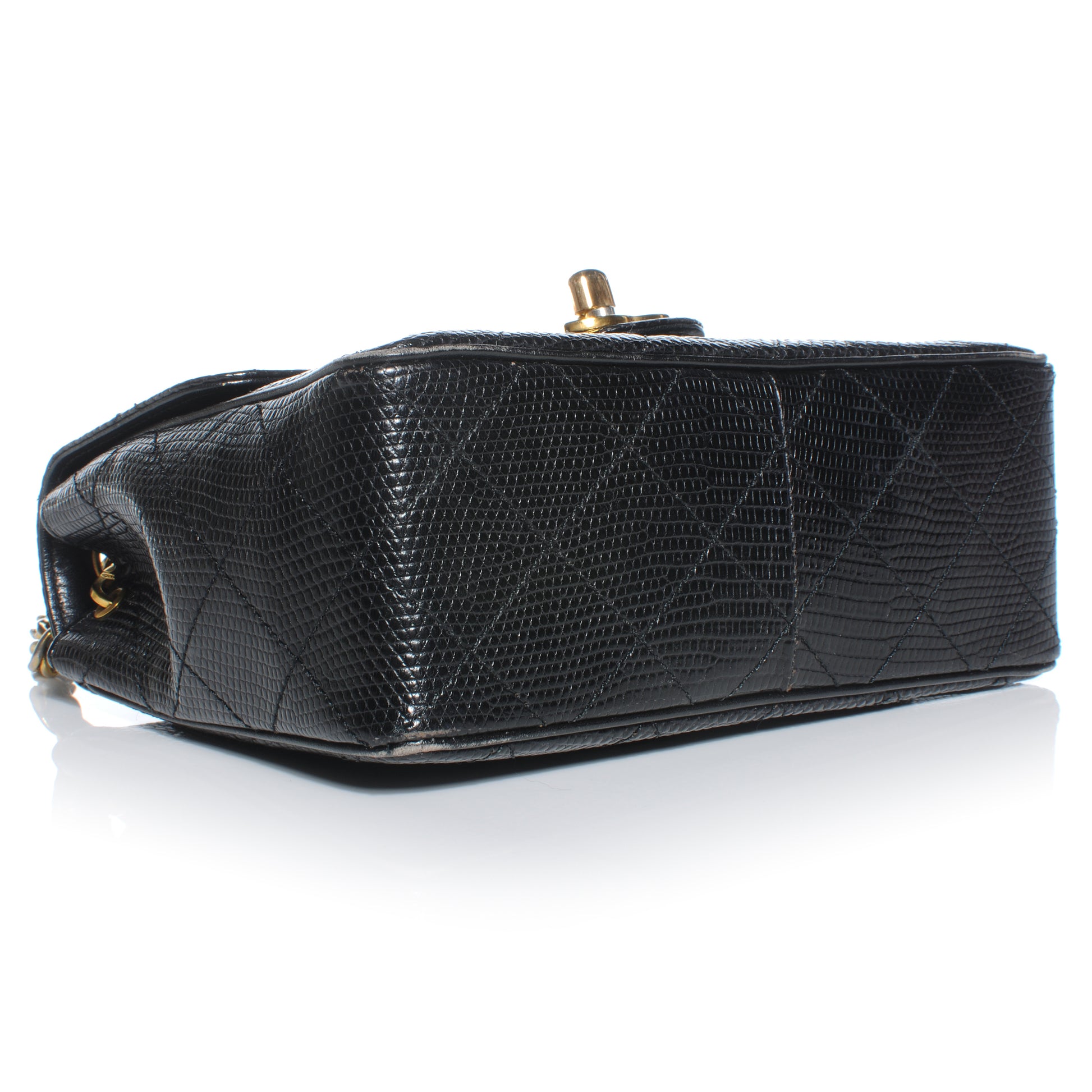 Chanel Lizard Mini Square Flap Black 4 of 9