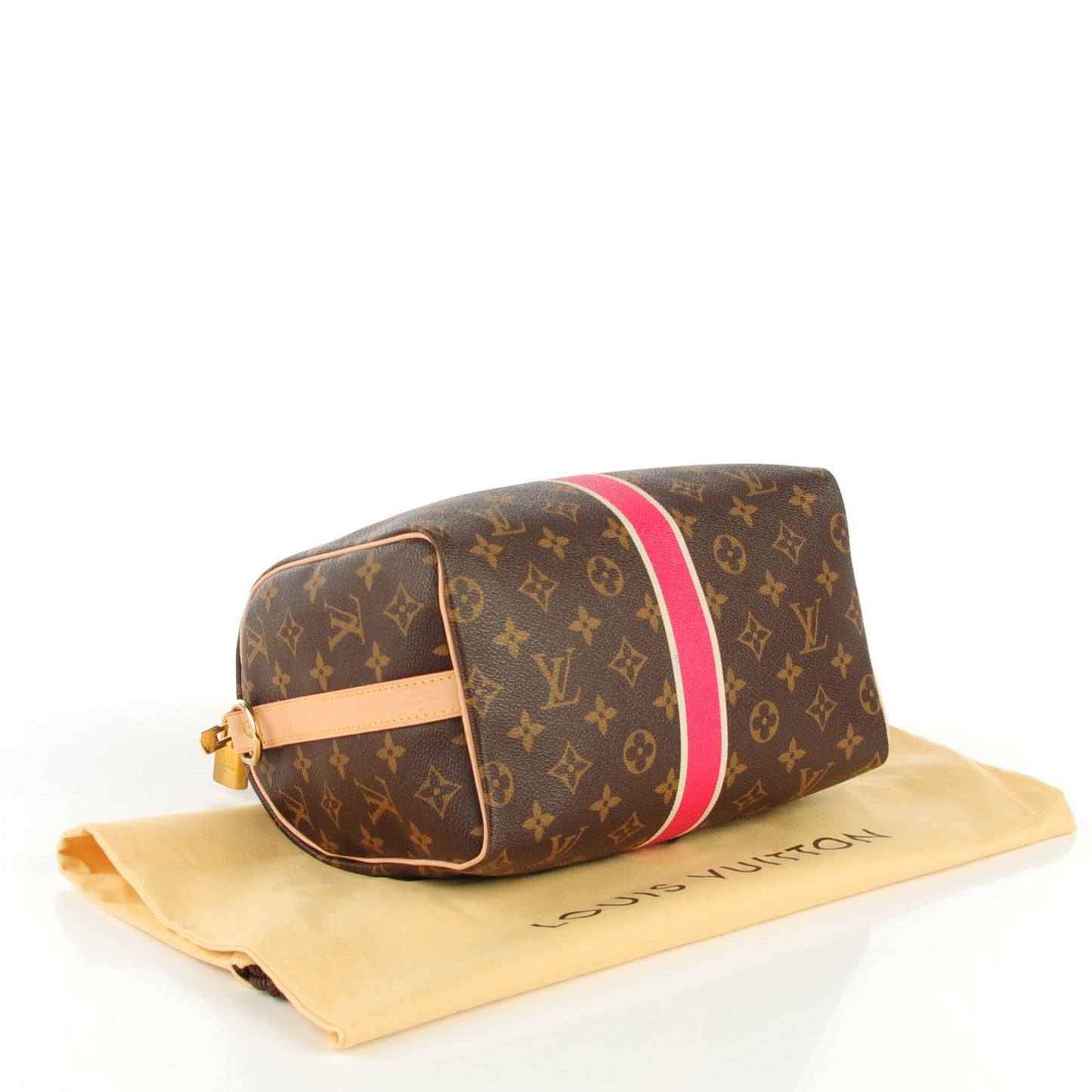 Monogram My LV Heritage Speedy Bandouliere 25 Fuchsia White