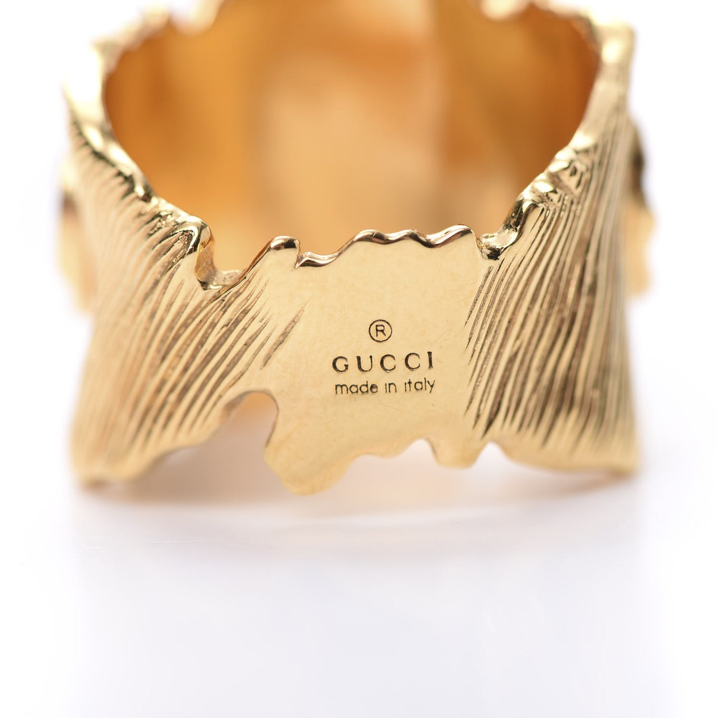 Metal Crystal GG Ring M Red