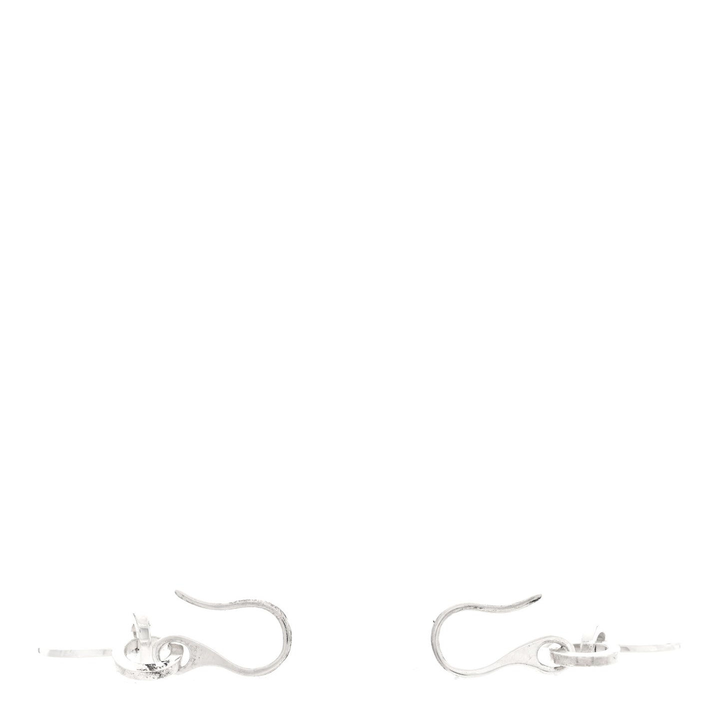 Sterling Silver Trademark Round Drop Earrings
