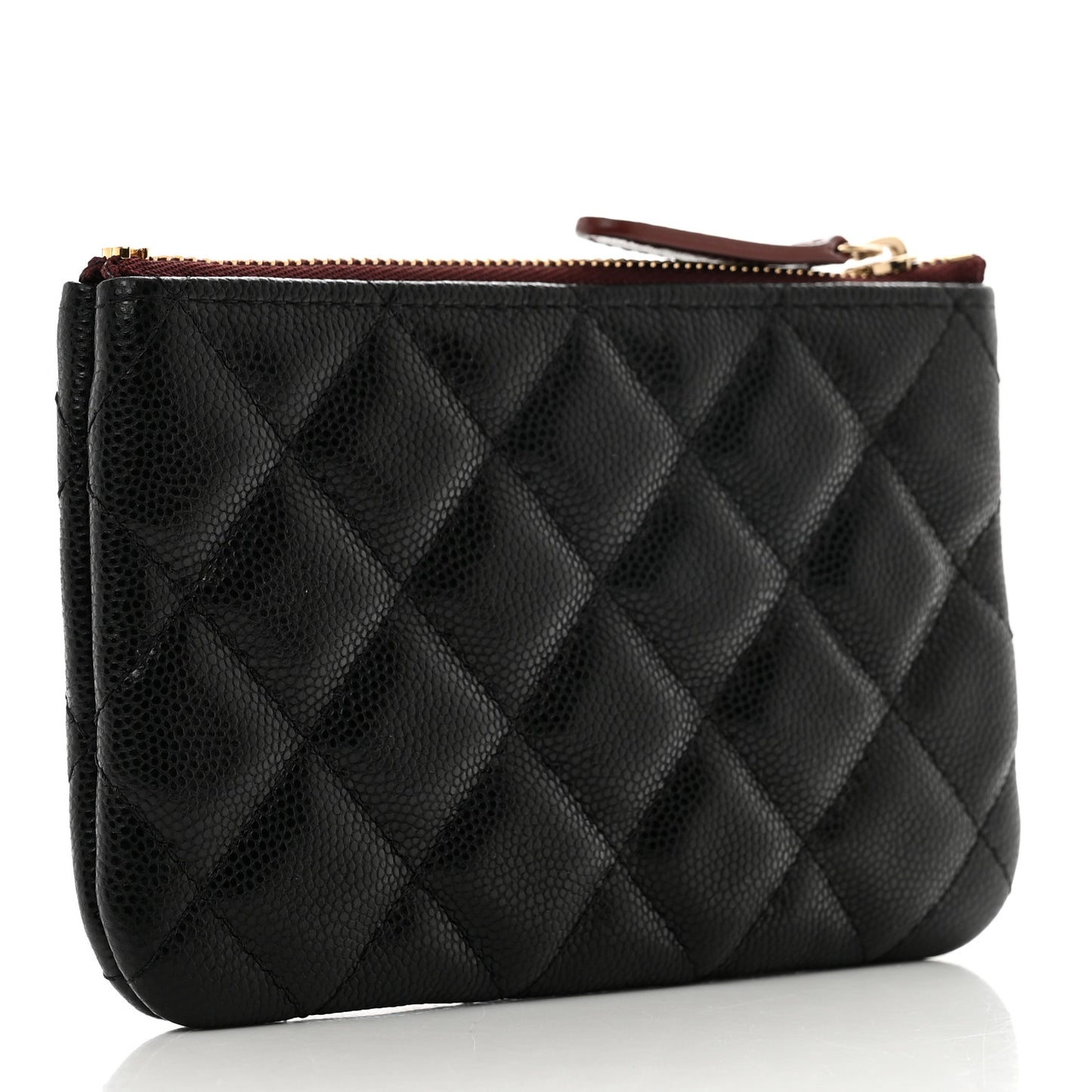 Caviar Quilted Small Cosmetic Case Black